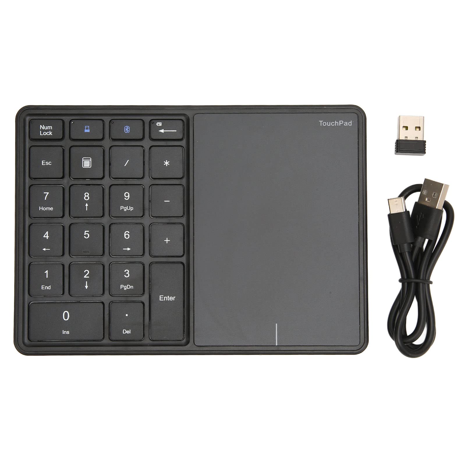 AMONIDA Tastierino Numerico Wireless a 22 Tasti con Touchpad Design Ergonomico per L'home Office ABS Leggero