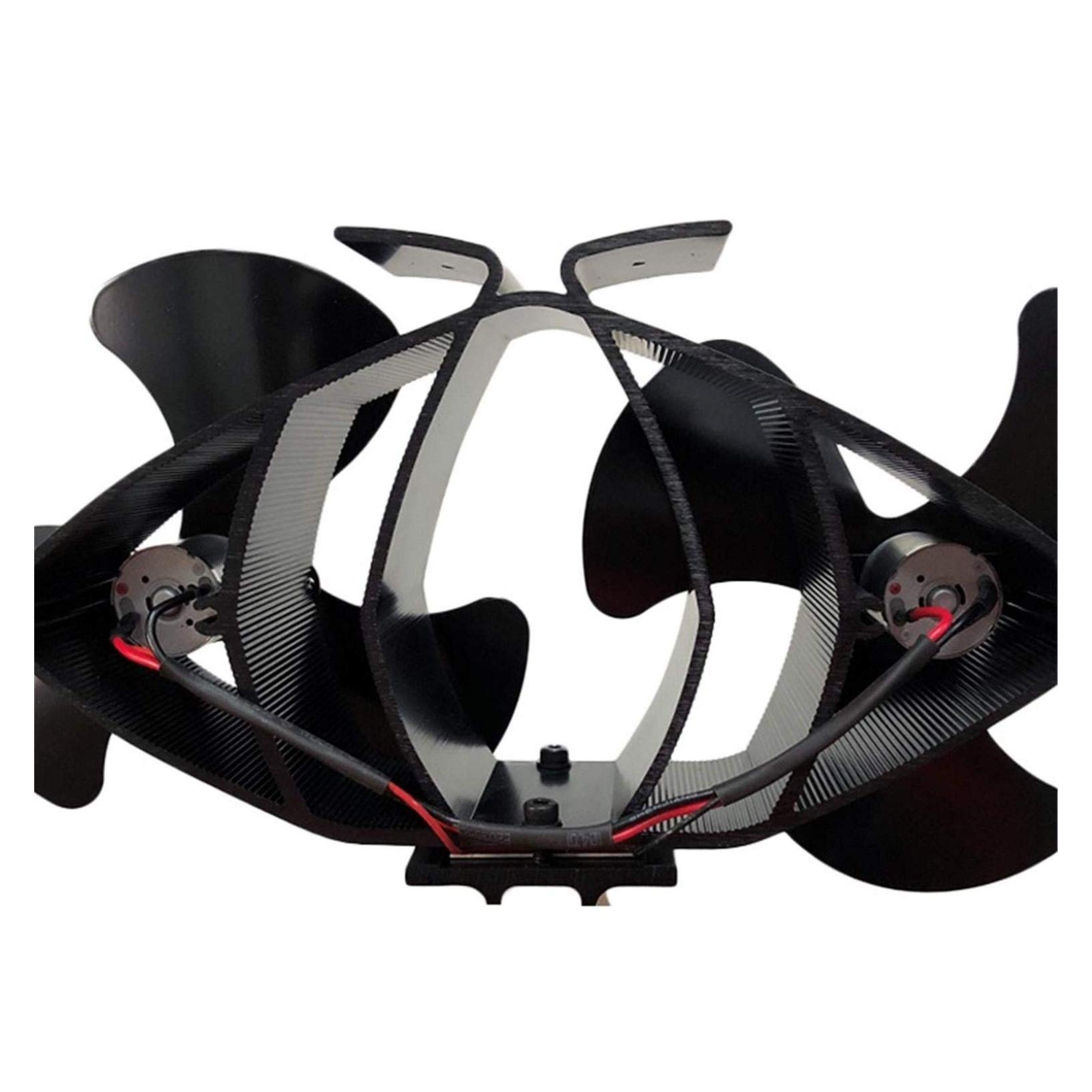 Ventilador de Estufa, Ventilador de Chimenea de Doble Motor, Ventilador de Chimenea Silenciosa, para Estufas, Estufas de Leña y Chimeneas, Black