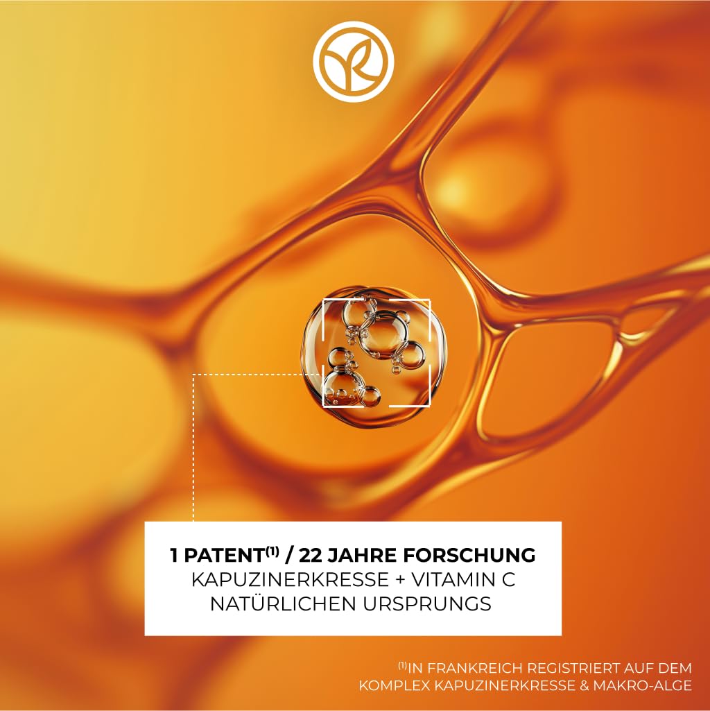 Yves Rocher Glow Énergie [C+] Set – Serum 30ml + Tagescreme 50ml + Nachtöl 30ml – Mit Vitamin C & Kapuzinerkresse – Für Strahlende, Geglättete Haut – Glow Gesichtspflege