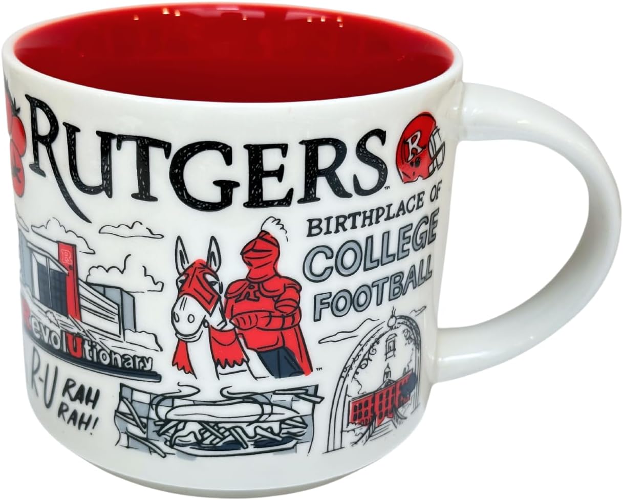 Starbucks Been There Series Mug Cup Rutgers College Football Campus Collection 2022, 14 fl oz