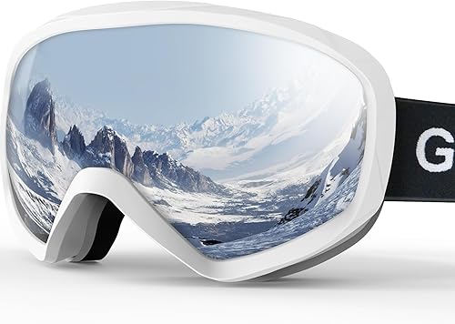 OTG Ski Goggles, 100% UV Protection Anti Fog Ski Goggles Men, Snowboard Goggles Men, Women Adult, Youth
