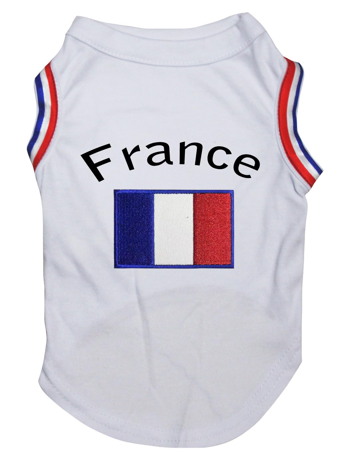Chemise pour chien blanc vêtement grand chien France & Flag XXXL