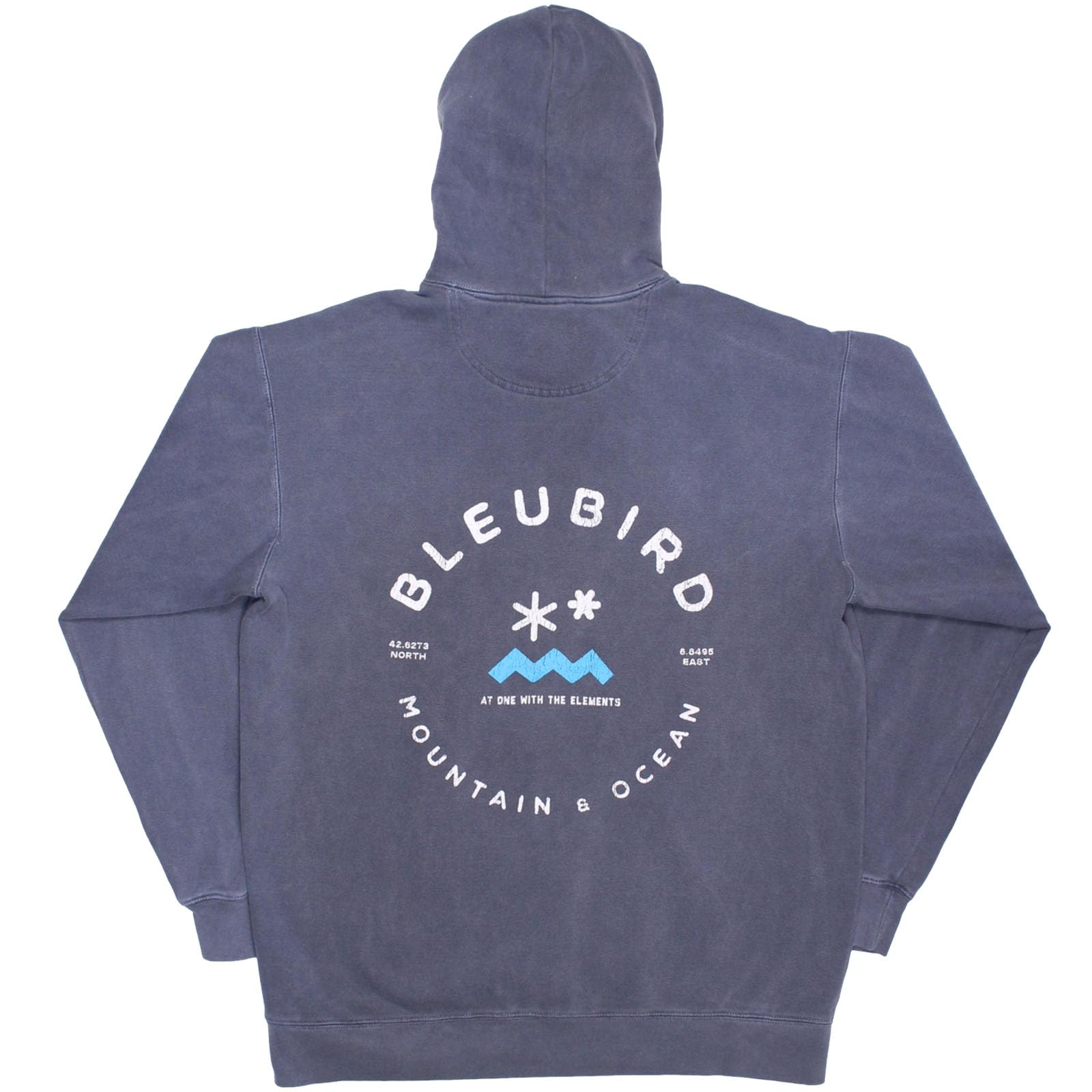 Bleubird Original Hood Pullover Hoody Sweatshirt Hoodie Top - Denim - L