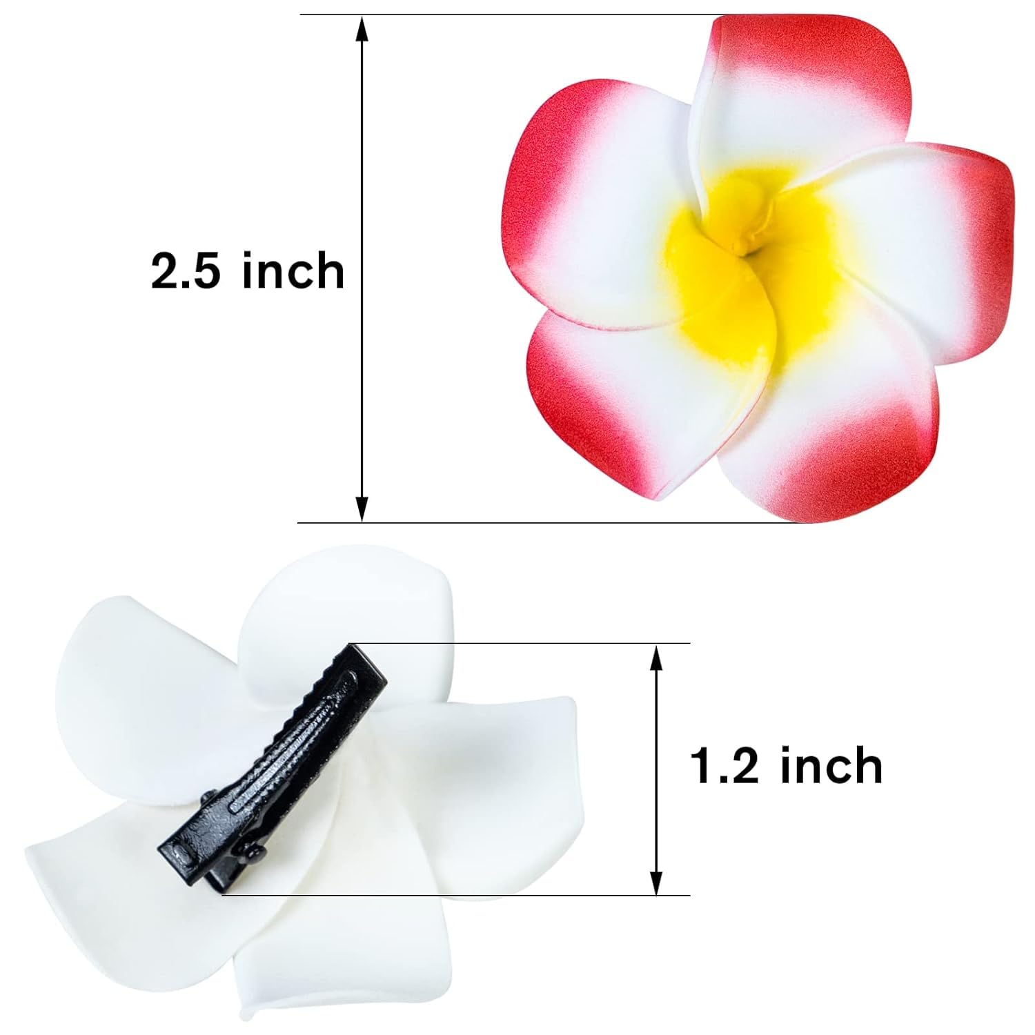 Hawaiian Flower Hair Clips for Women, Multi-Color Tropical Hair Accessories