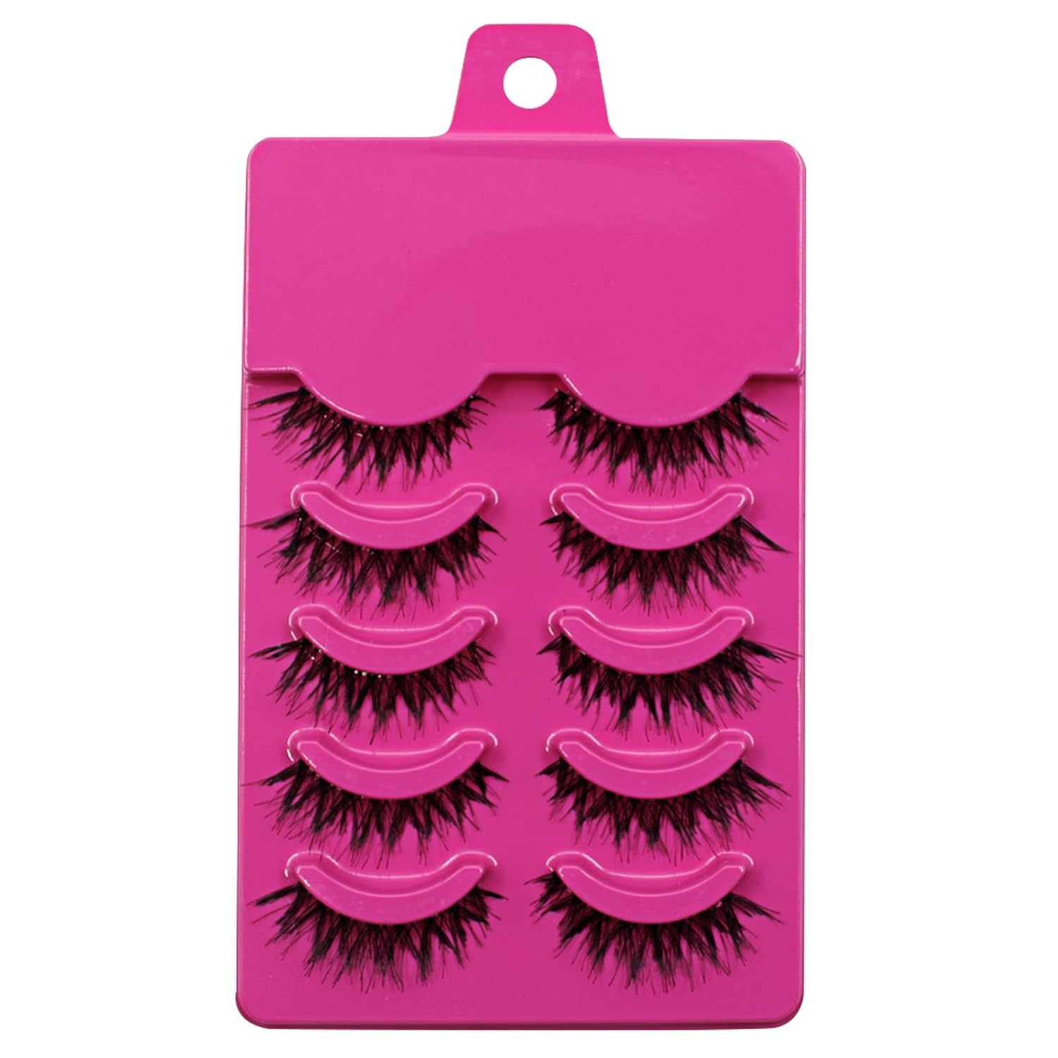 ulafbwur 5 Pairs Makeup Handmade Messy Natural Cross False Eyelashes Perfect Eye Lashes Flimikun