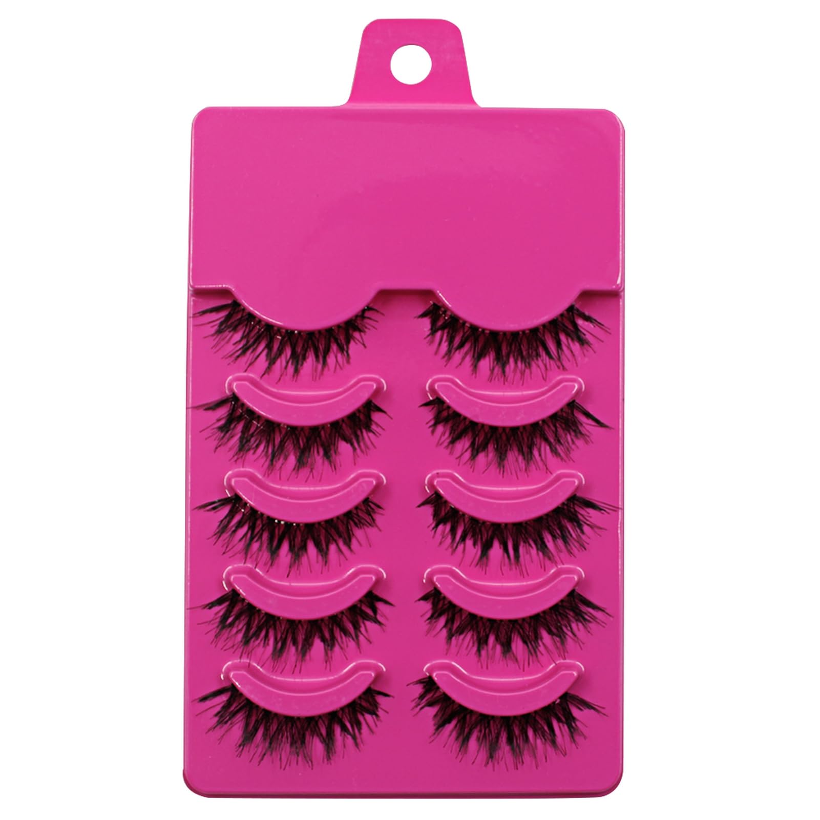 ulafbwur 5 Pairs Makeup Handmade Messy Natural Cross False Eyelashes Perfect Eye Lashes Flimikun