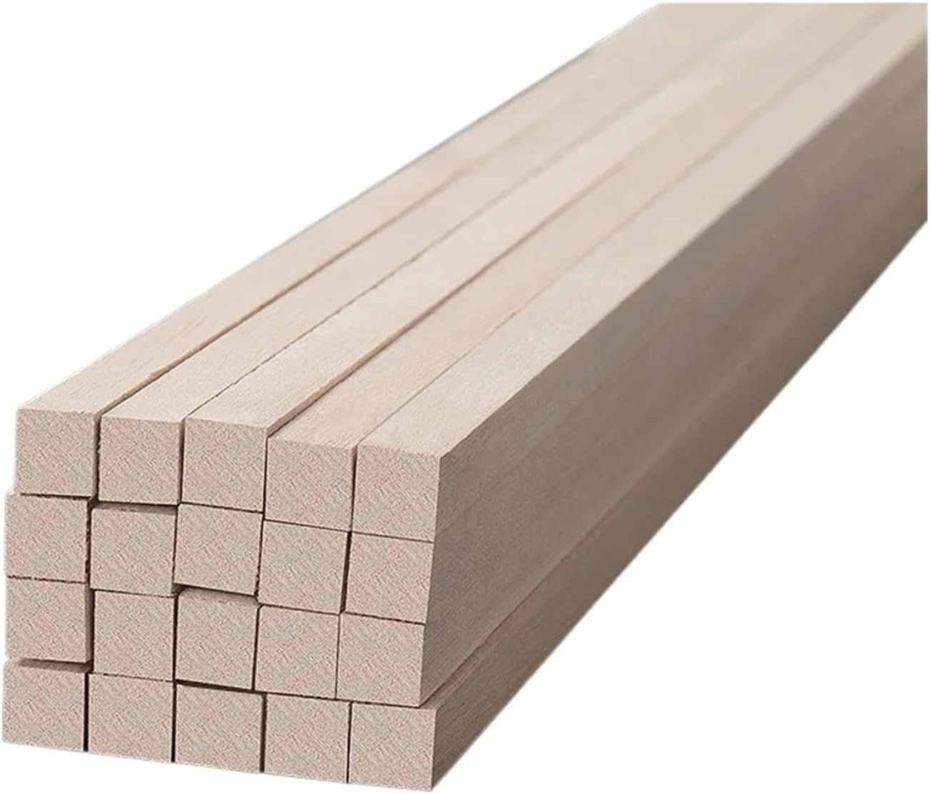 2/3/4/5/6/8/10/12/15mm Wooden Strip Balsa Wood Stick Dowel RC Airplane Boat Model Building Kits Architecture Material 50cm Wooden Crafts(2x2mm 20pcs)