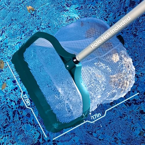 Image of POOLWHALE Pool Skimmer Net - Upgrade Swimming Leaf Rake with Extra Wide Scoop Edge, Fine Mesh Nets for Pool Cleaning Leaves, Debris (Not Pole)