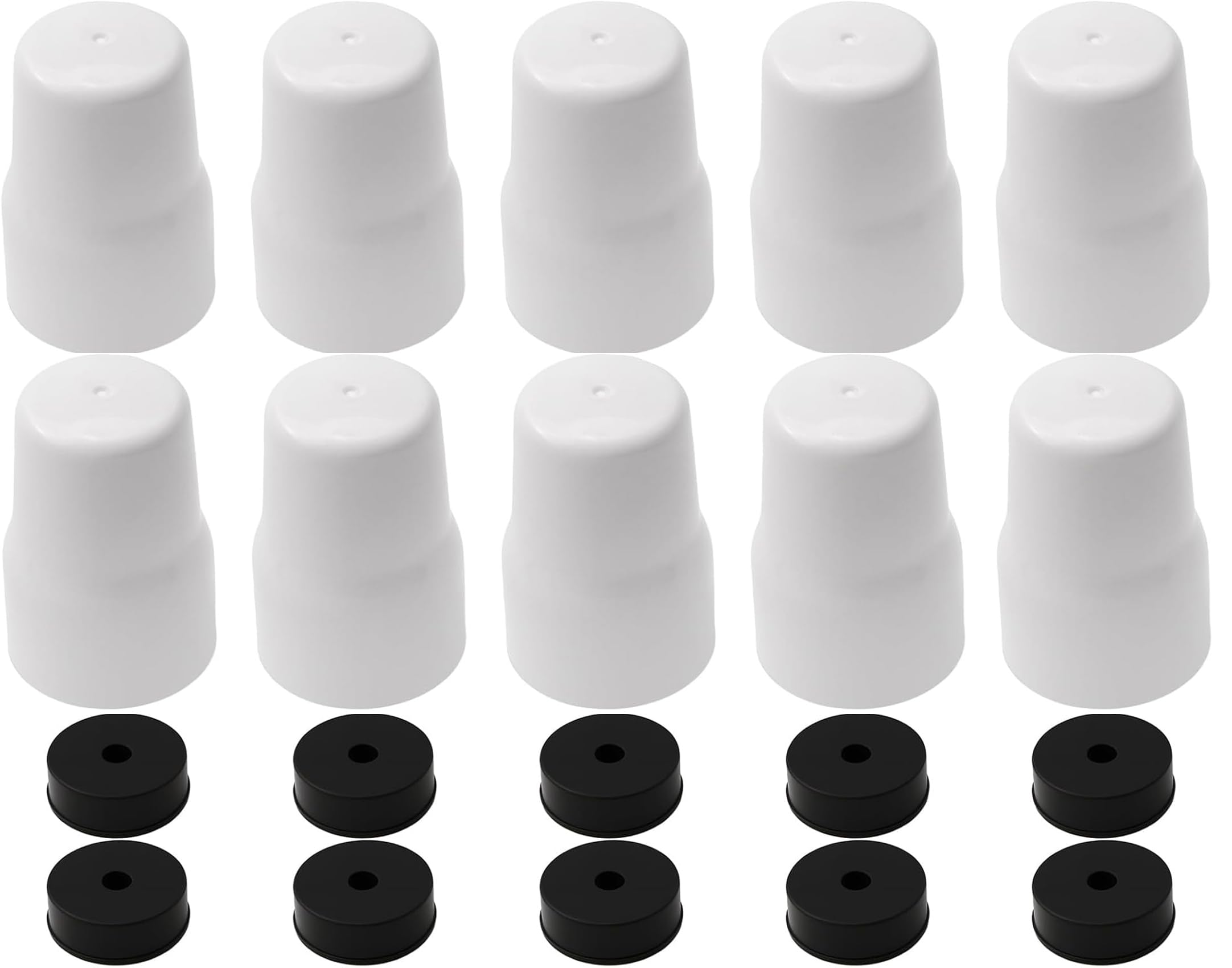 SANTUO 10 Pack Radiator Valve Caps 36mm, White Plastic Radiator Caps - Universal Push-Fit Decorative Covers for Valve Protection, Easy to Install