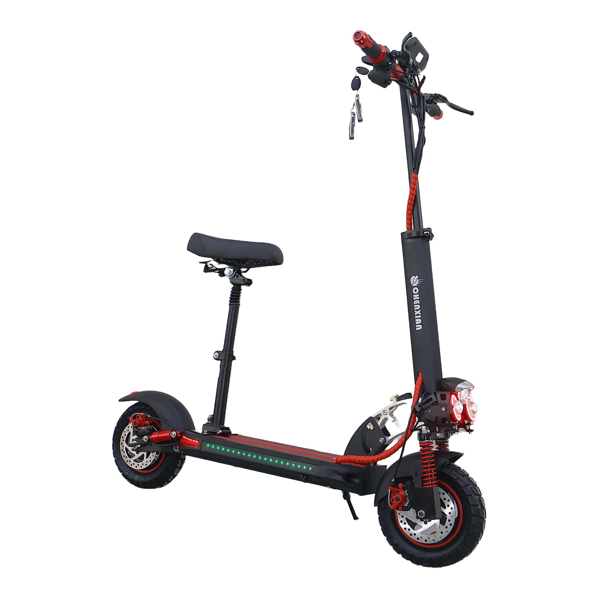 E10 Scooter 1000W Motor 48V10Ah Battery 35 to 45Km Range Max Speed 55KmpH 4 Suspension Led Lights & Digital Display E10