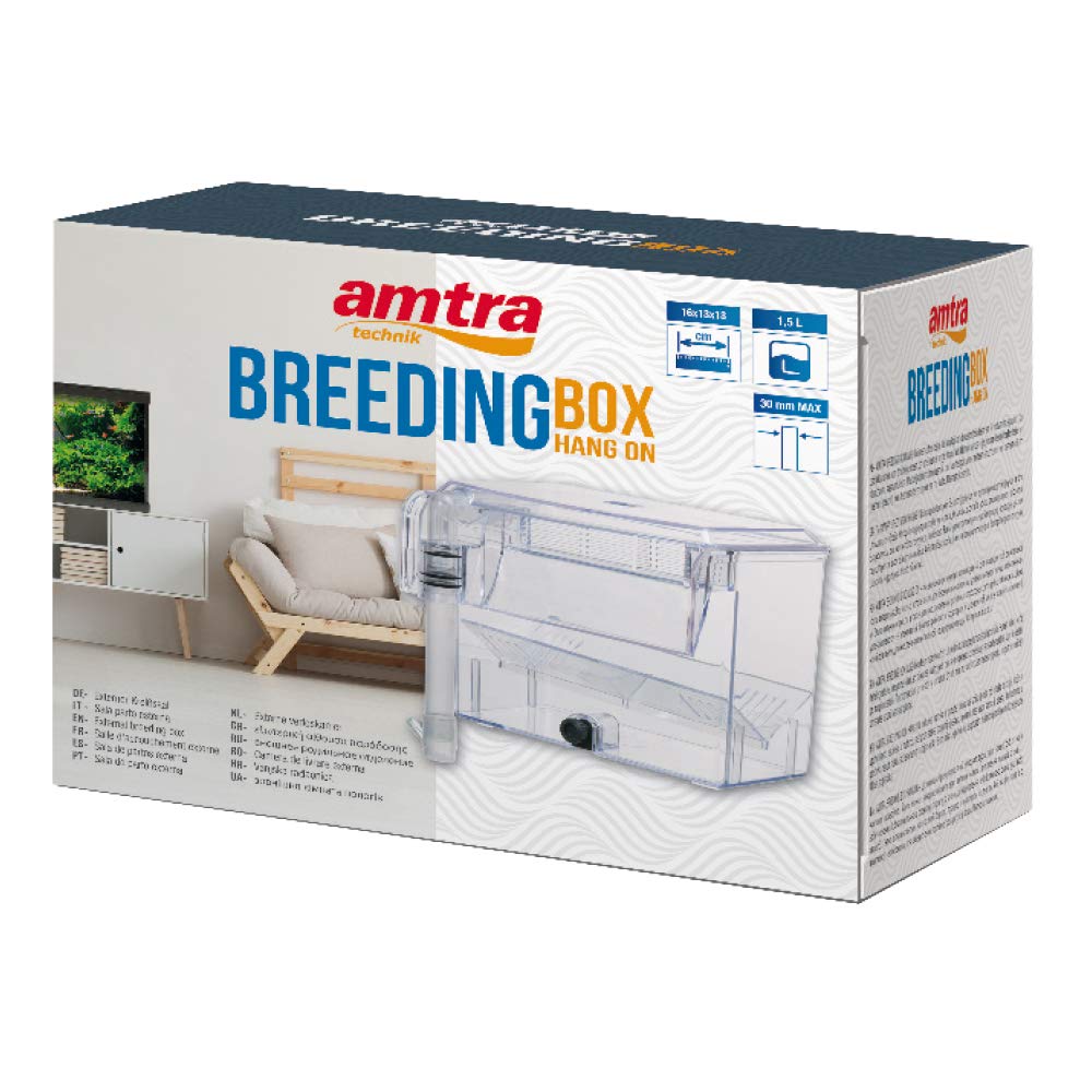 Amtra Esterba Hang On - Sala Parto Acquario, Vaschetta esterna da isolamento, Per Gestazione., Schiusa delle uova, 1,5 L/ 16X13X16 CM