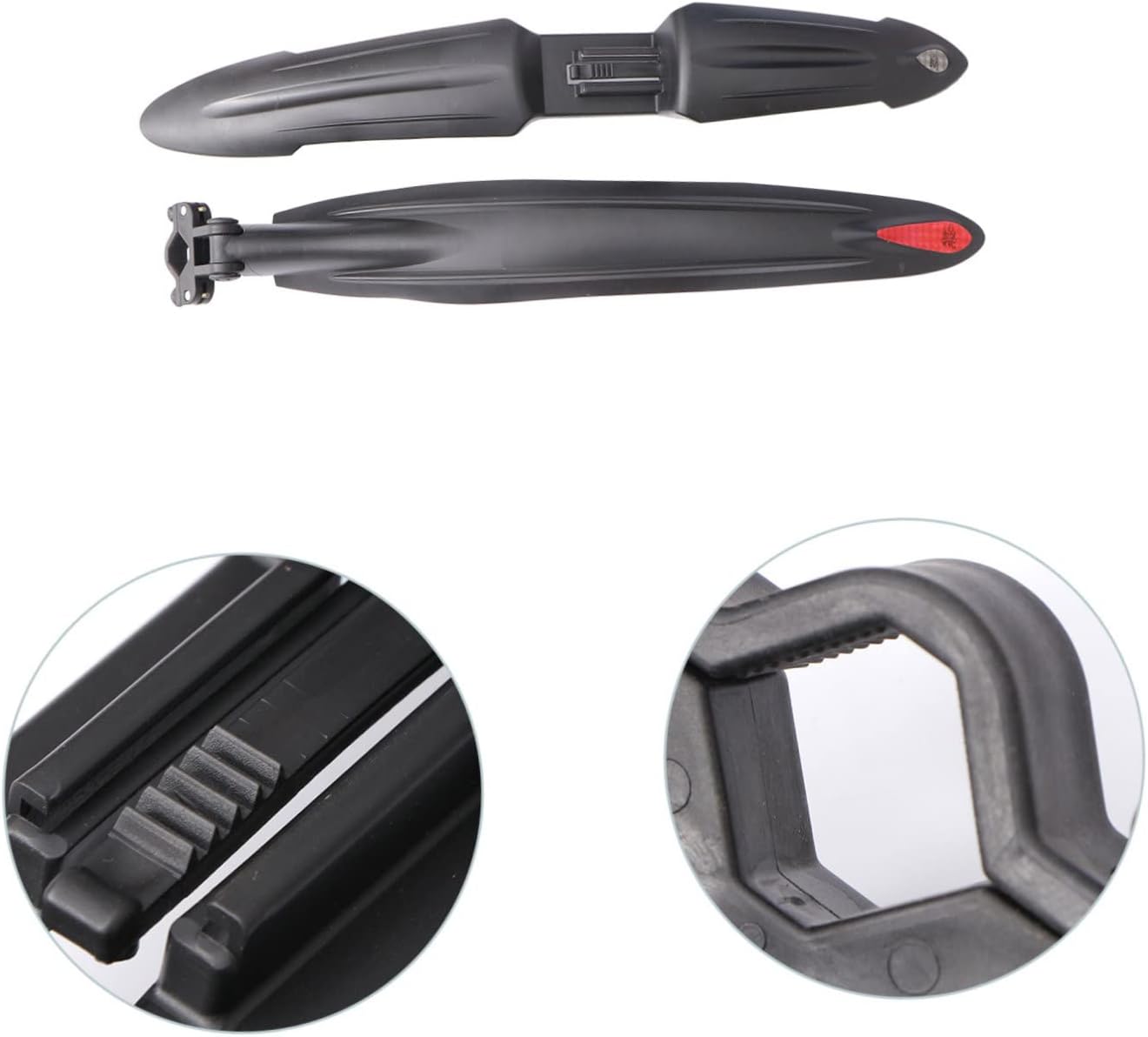 1pair Mountain Bike Mud Guard Quick Release Design Lightweight Flexible for Easy Installation and Rain Protection Black