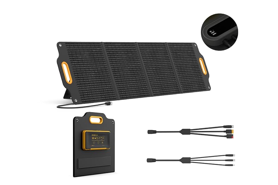 Pannello Solare Pieghevole 200W | IP67 Impermeabile | Cavo 3m | Caricatore Portatile - Foto 5