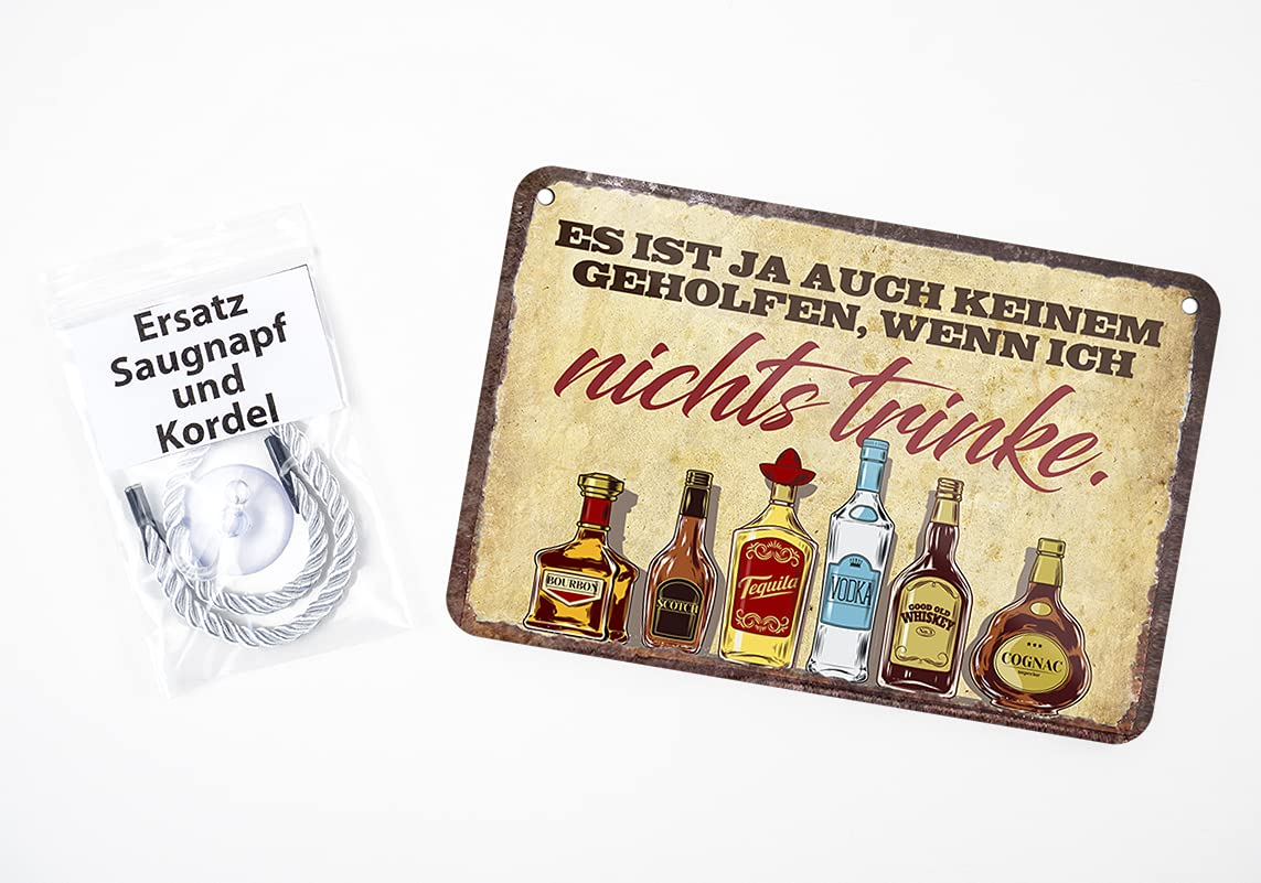 Alkohol-Schutzgebiet Blechschild – 20x30 Cm, Retro-Design, Mit Aufhängung, Für Bar, Keller, Partyraum