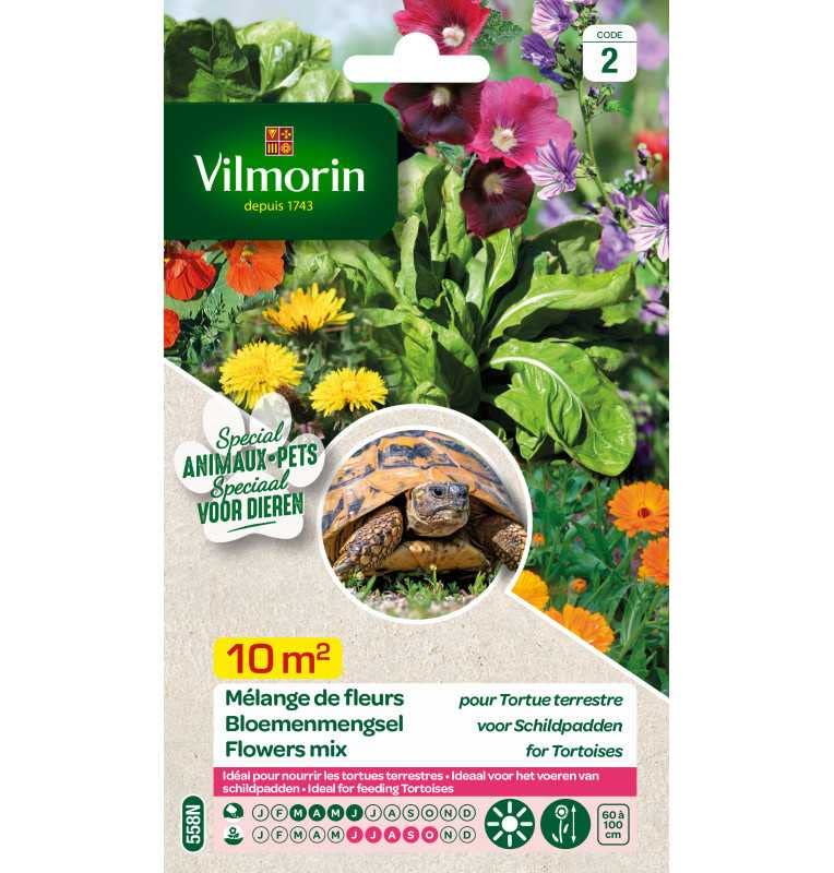 Vilmorin - Sachet de graines Mélanges de Fleurs pour Tortues Terrestres 10m²