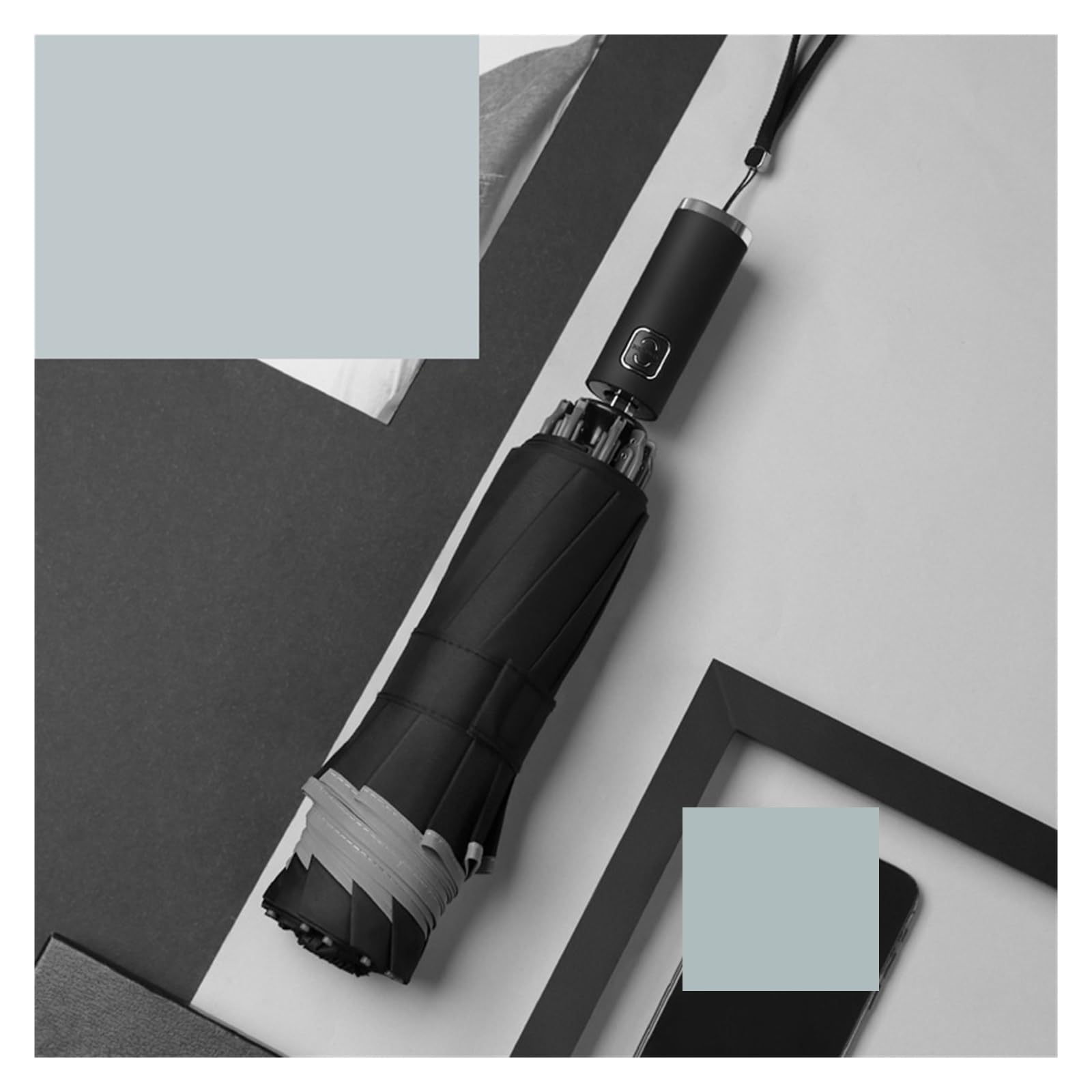 RENEESME Umbrellas For Rain Ten-bone Umbrella Automatic Men's Large Folding Umbrella Car Umbrella Umbrella Strong Umbrella For Wind And Rain(D)