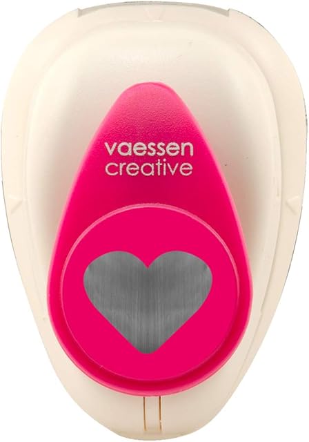 Vaessen Creative Craft Paper Punch Heart Motive Puncher, Multi-Colour, 15.6 x 12.9 mm