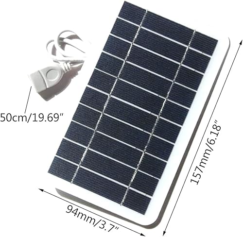 Miniatura 5 de Teléfono al aire libre Energía de la batería 2W Panel solar flexible con puerto USB Camping batería de carga para teléfono móvil