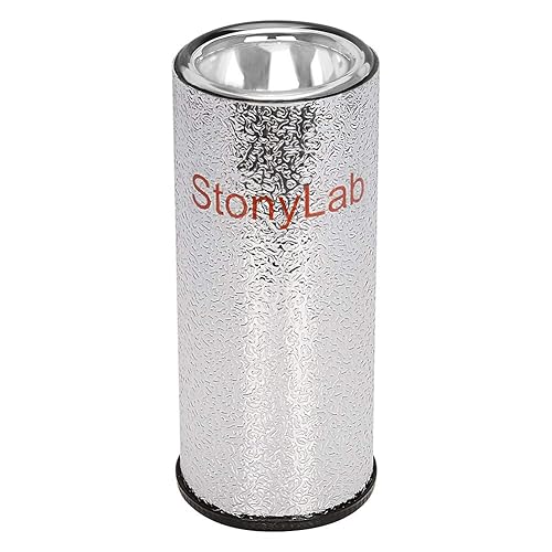 Stonylab Dewar Flask, forma cilíndrica Borosilicato vidrio Dewar Flask con base de aluminio, 7.874in de profundidad interior y 2.362in de diámetro