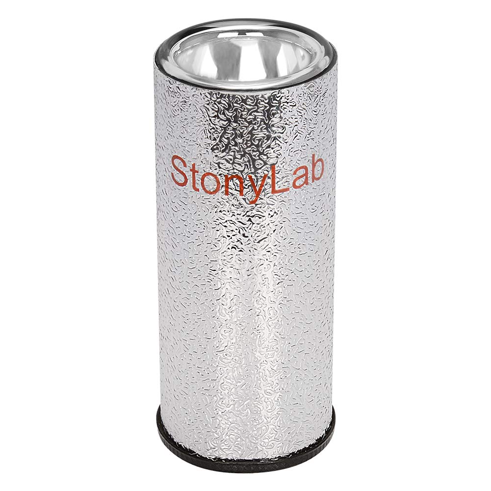 stonylab Dewar Flask, Cylindrical Form Borosilicate Glass Dewar Flask with Aluminum Base, 210mm Interior Depth and 70mm Interior Diameter for Laboratory, 665ml