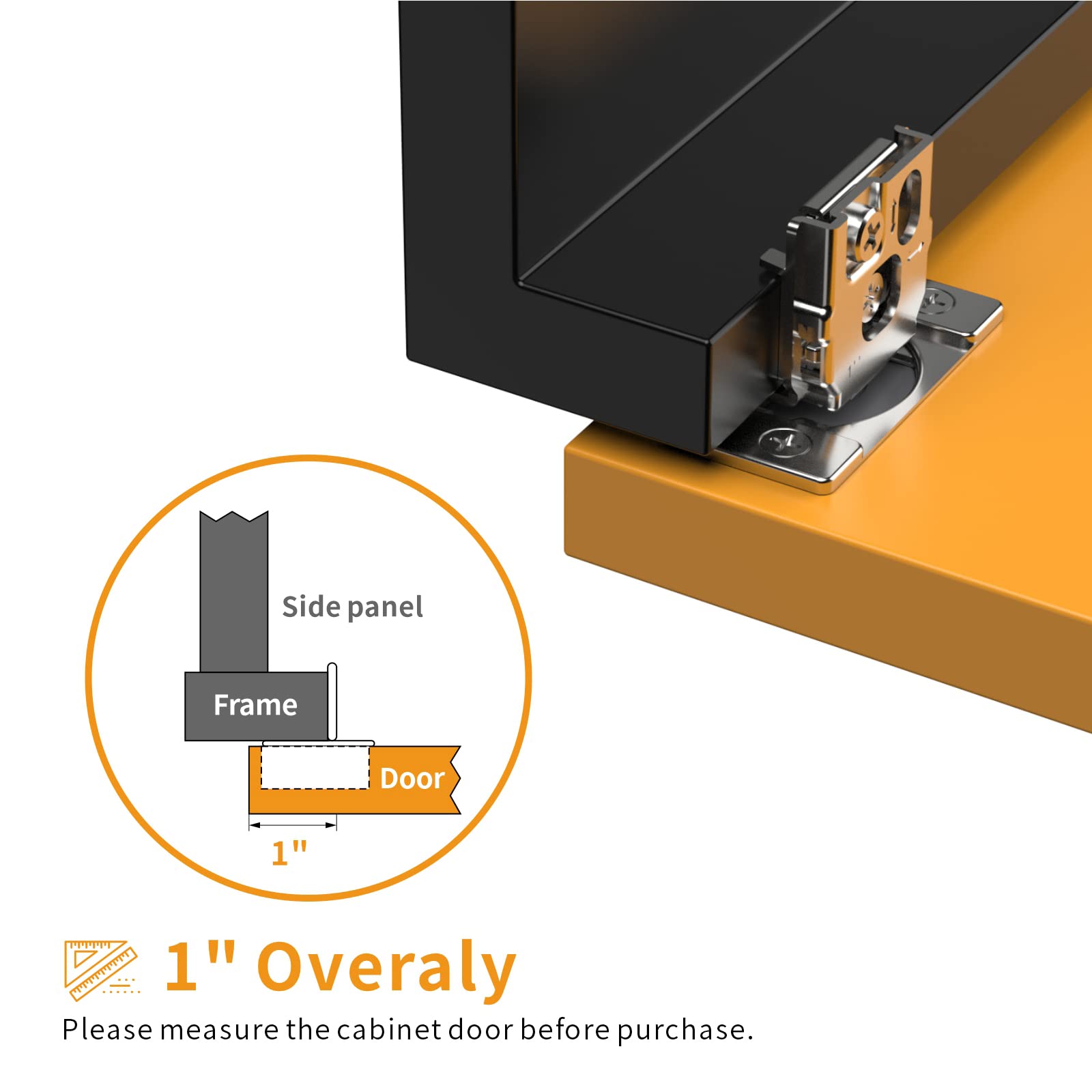 Chibery Confezione da 30 cerniere nascoste 3D da 2,5 cm, per telaio del viso, porte nascoste, in nichel satinato, ad angolo aperto a 105°, in acciaio inox, per porte di mobili da cucina