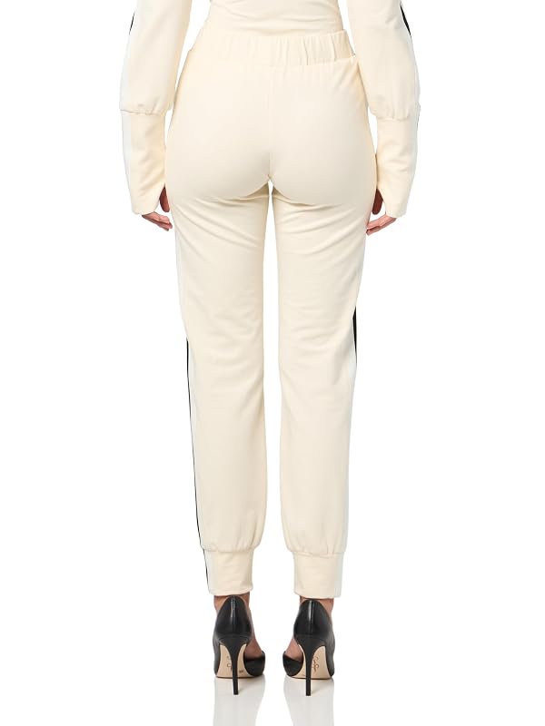 NORMA KAMALI Side Stripe Jog Pant, Cream, M by Norma Kamali - Image 2