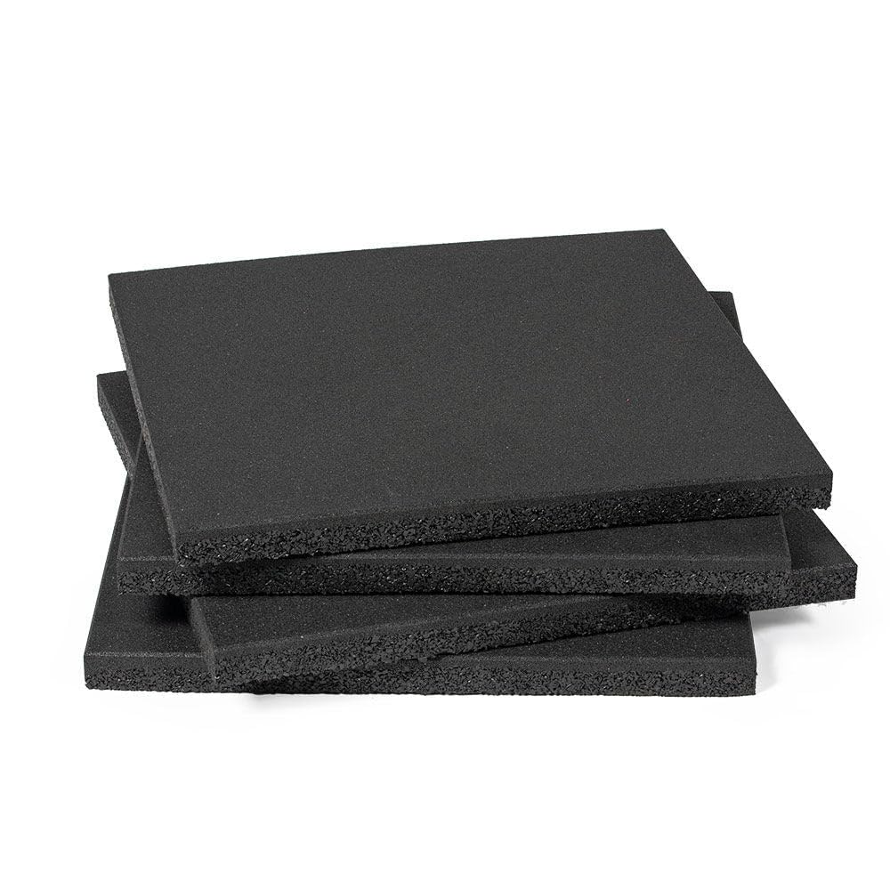 Titan Fitness 4 Pack Rubber Lifting Tiles, 24" x 24" Shock-Absorbing Platform Tiles, 1.6" Thick, for Deadlift Platform or Olympic Lifting Platform, Floor Protection Mats