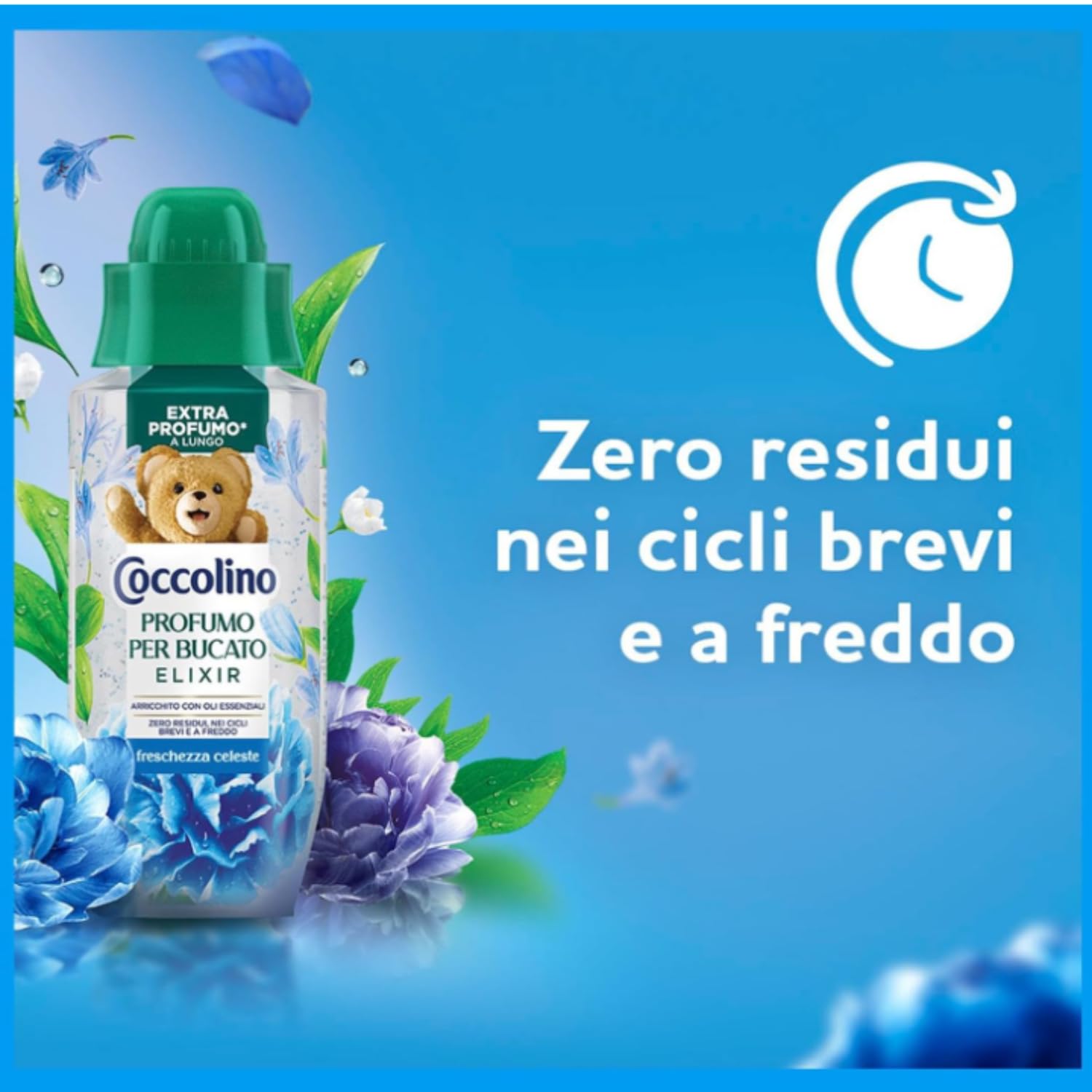 Profumo per Bucato Elixir Freschezza Celeste – 342 ml kit con Spugna Brandizzata SPESA & RISPARMIO Inclusa – Variazioni 4/8/12 Pezzi (8)