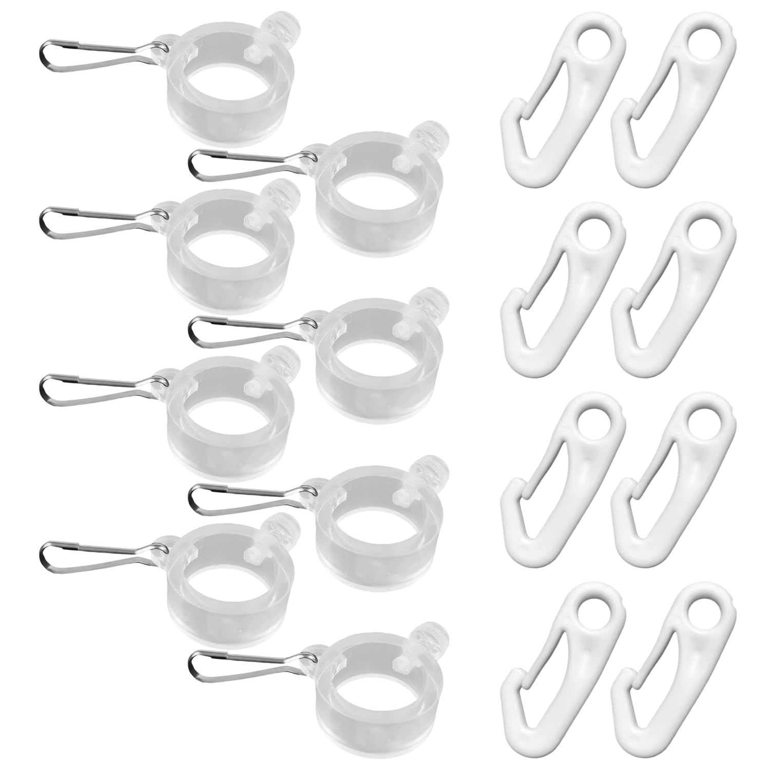 RNFKSU 8 Flag Fixing Sets, Plastic Flagpole Hooks, Outdoor Team Leader Props, Flag Fixing Clips.