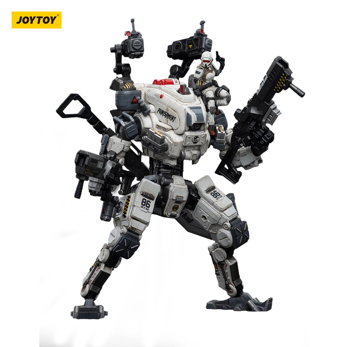 JoyToy Mechaverse God Of War 86 White Mecha Con Pilota Scala 1/25 | Serie Steel Bone JT0593