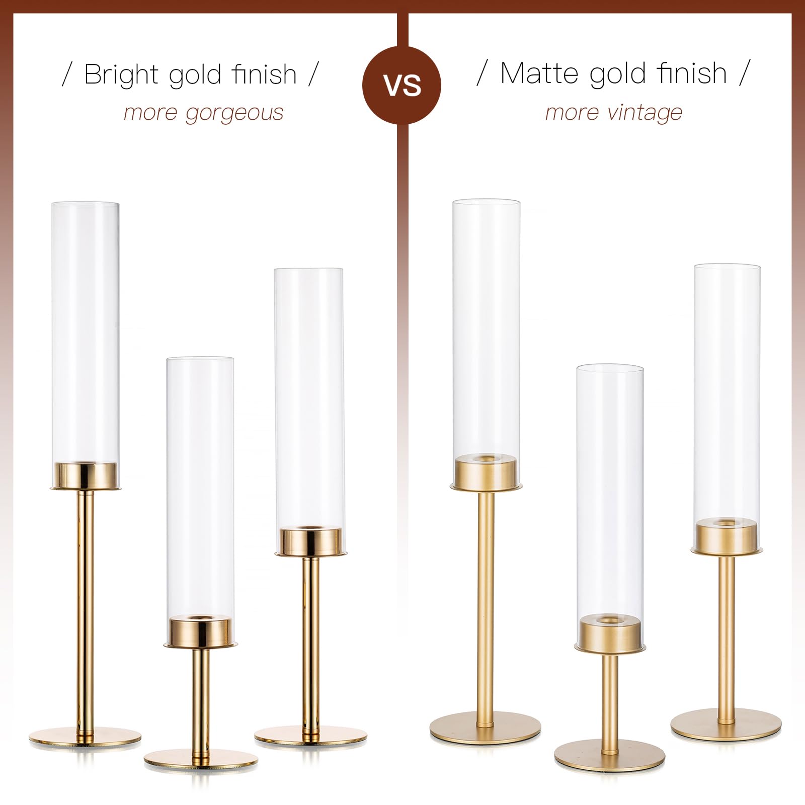 Hewory Kandelaar staafkaarsen kaarsenhouder glas: 12-delige set heldere staafkaarsenhouders esthetische decoratie woonkamer moderne kandelaar glas vintage decoratie kandelaar staafkaars voor bruiloft