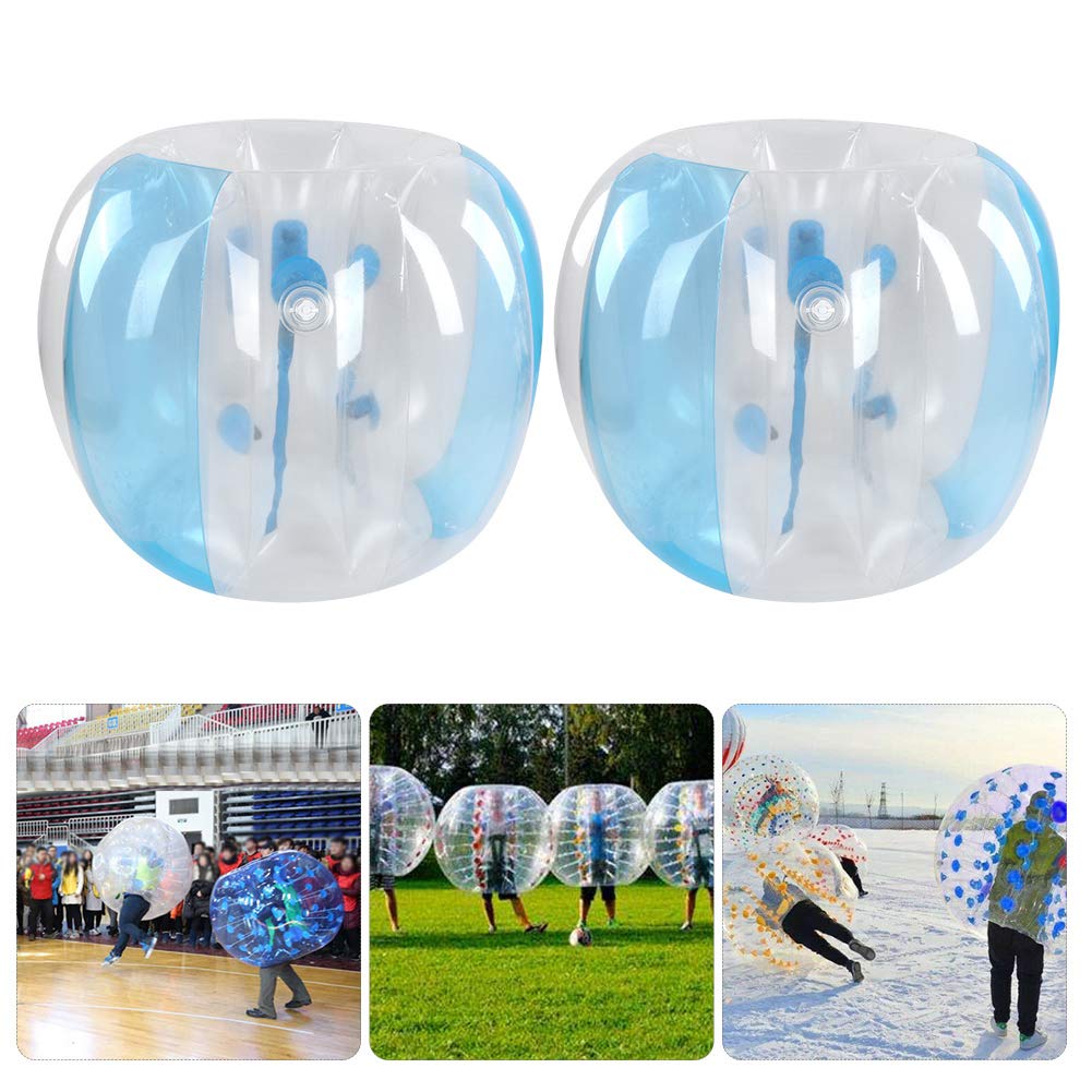 Tbest Nadmuchiwane Kulki Bąbelkowe Gra Sportowa na świeżym Powietrzu jakość Zabawek materiał PVC Przezroczysty Niebieski Czerwony 120cm dla Dorosłych Przydomowy Plażowy Zagraj (Przezroczysty
