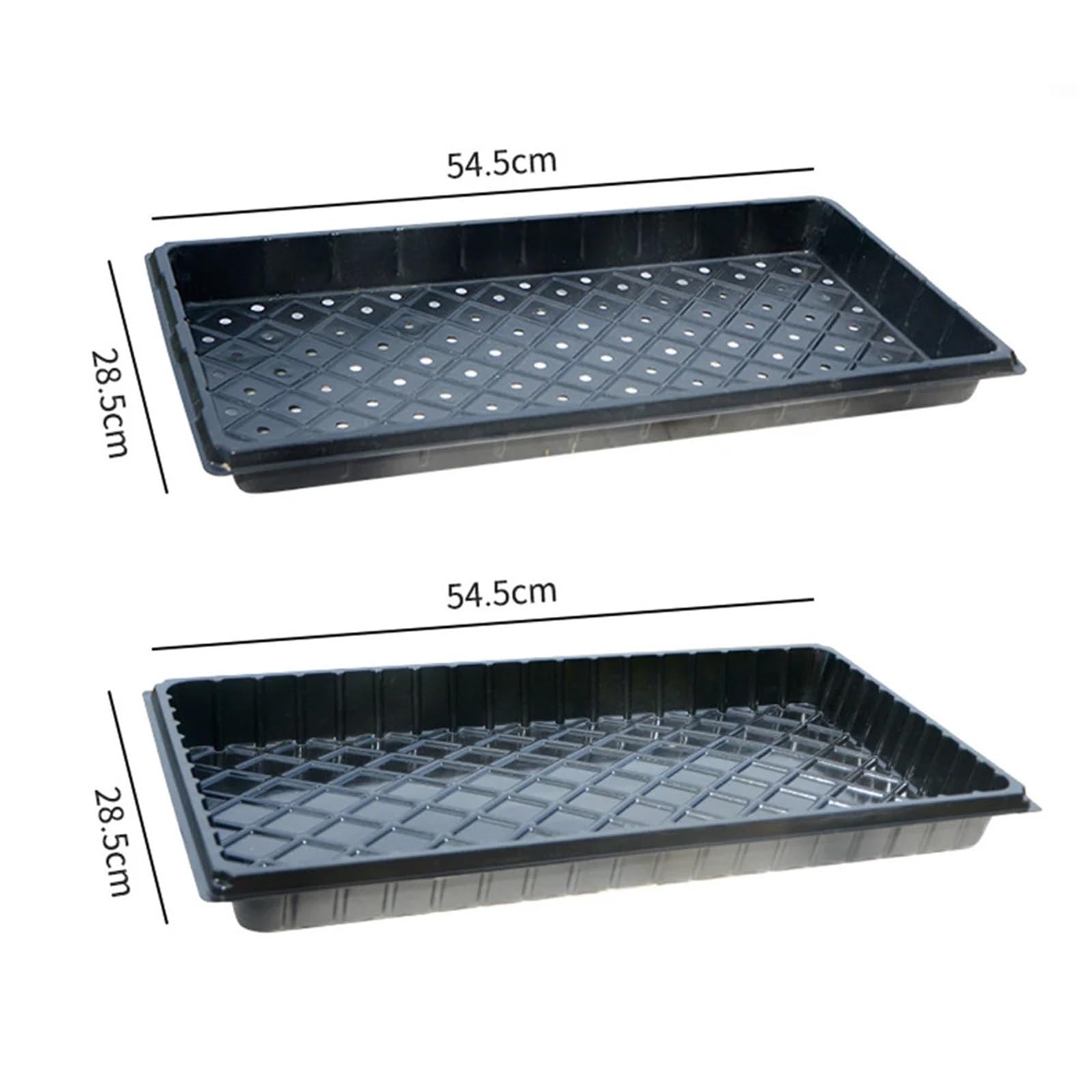Anzuchtschale 6Pcs Blume Pflanze Sukkulenten Starter Tablett Schwarz Keimung Wachsenden Platte Pflanzen Kindergarten Topf for Gartenarbeit für Pflanzen(with Holes)