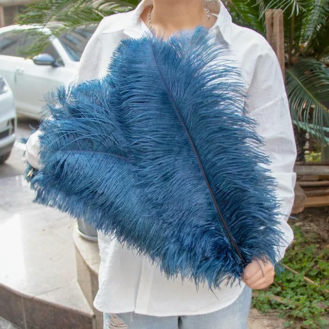 TUITA 10pcs White Large Ostrich Feather 15-55cm for Wedding Party Carnival Decoration Natural Ostrich Feathers Crafts DIY Accessories — image 1
