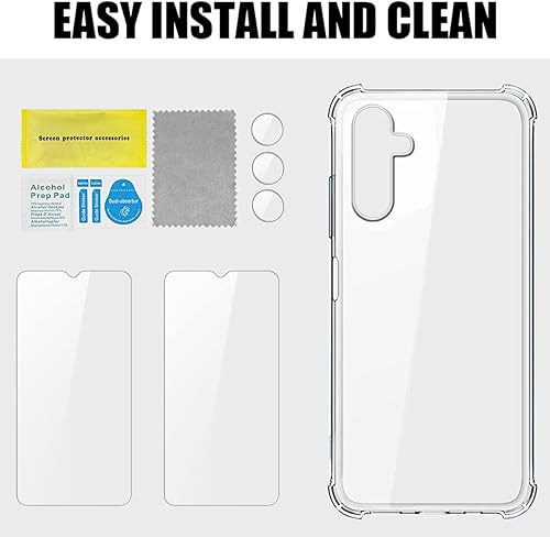 Miniatura 7 de Pnakqil Funda para Samsung Galaxy A13 5G 6.5" + 2 protectores de pantalla de vidrio templado + 1 película de lente, funda de silicona suave