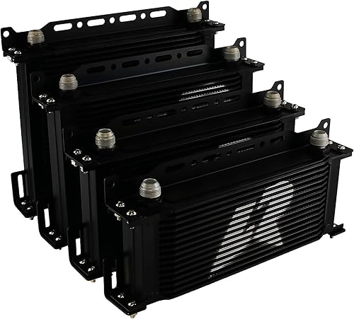 Miniatura 7 de Transmisión universal de motor AN10 Kit de enfriador de aceite de 30 filas con soporte + manguera adaptadora + kit de ventilador de 7 pulgadas 34X16