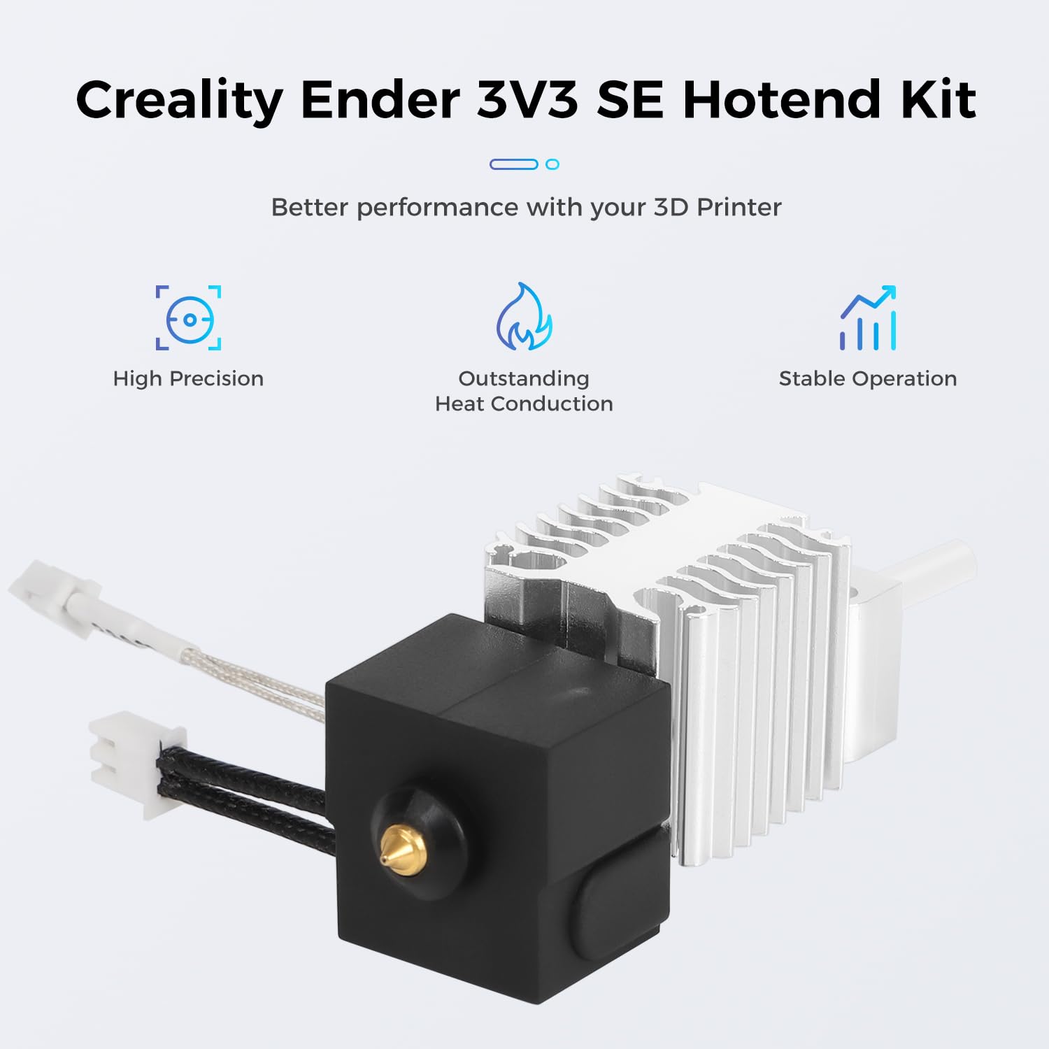 Creality Ender 3 V3 KE Ceramic Hotend Kit 300°C High Temperature Heating Block 3D... Creality Ender 3 V3 KE Ceramic Hotend Kit 300°C High Temperature Heating Block 3D...
