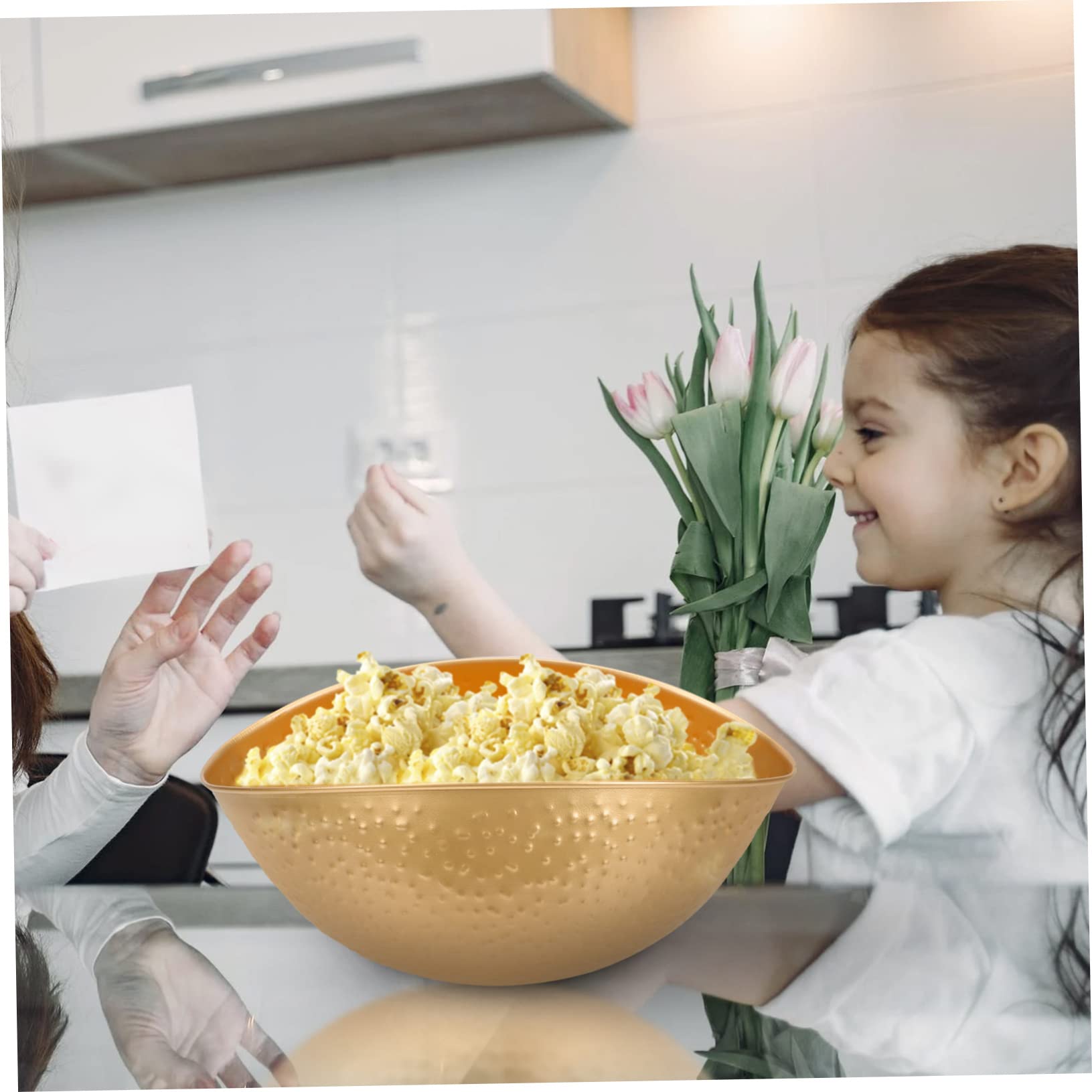 JECOMPRIS 2 pcs Versatile Popcorn Bucket Creative Snack Container for Home Decor Easy to Store Carry for Parties and Movie for Popcorn Nuts