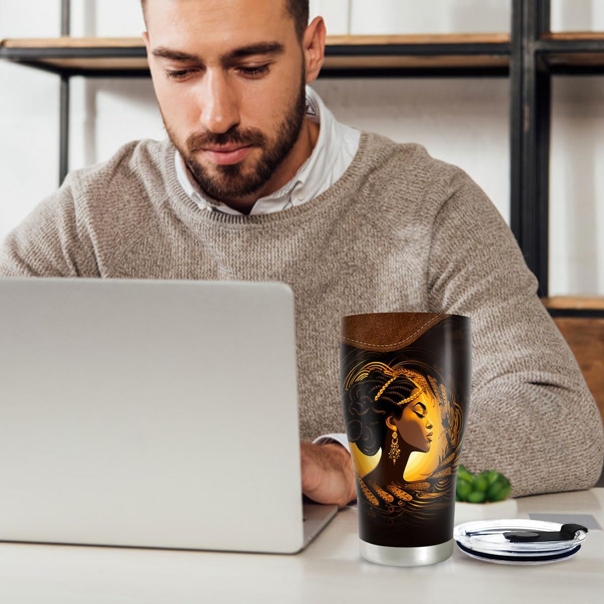 Sistabag - Coffee Tumbler For Black Women - Birthday, Mother's Day, Christmas Gifts For Women, Pride Tumbler For Woman (Child Of God, 20 Oz) - Image 3