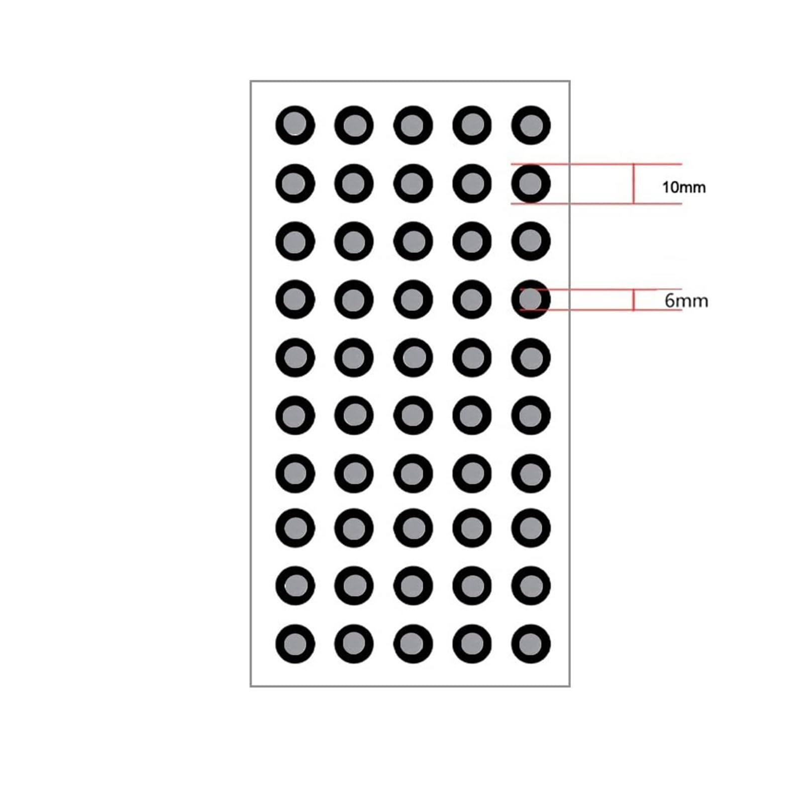 Wewnątrz 6 mm Na zewnątrz 10 mm Skaner 3D Markery odblaskowe Śledzenie punktów odniesienia Markery do skanowania 3D(2000PCS)
