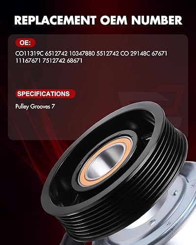 Miniatura 5 de Compresor de AC apto para 2013 para Infiniti para JX35 2014-2015 para Infiniti para QX60 2009-2014 para Nissan para Murano 2008-2014 para Nissan