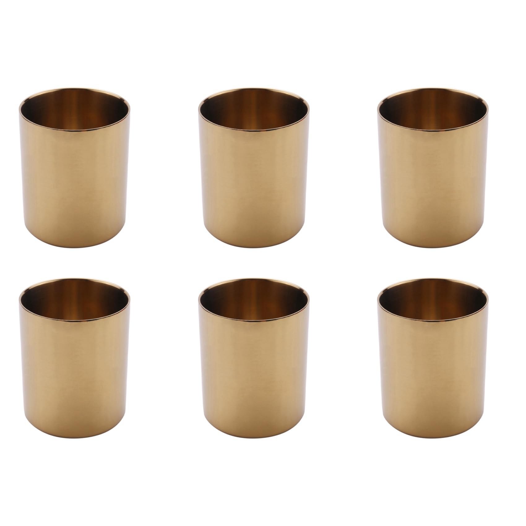 Jnchdghwa 6X Gold Flower Vase Pen Holder Desktop Storage Container for House - Cylinder