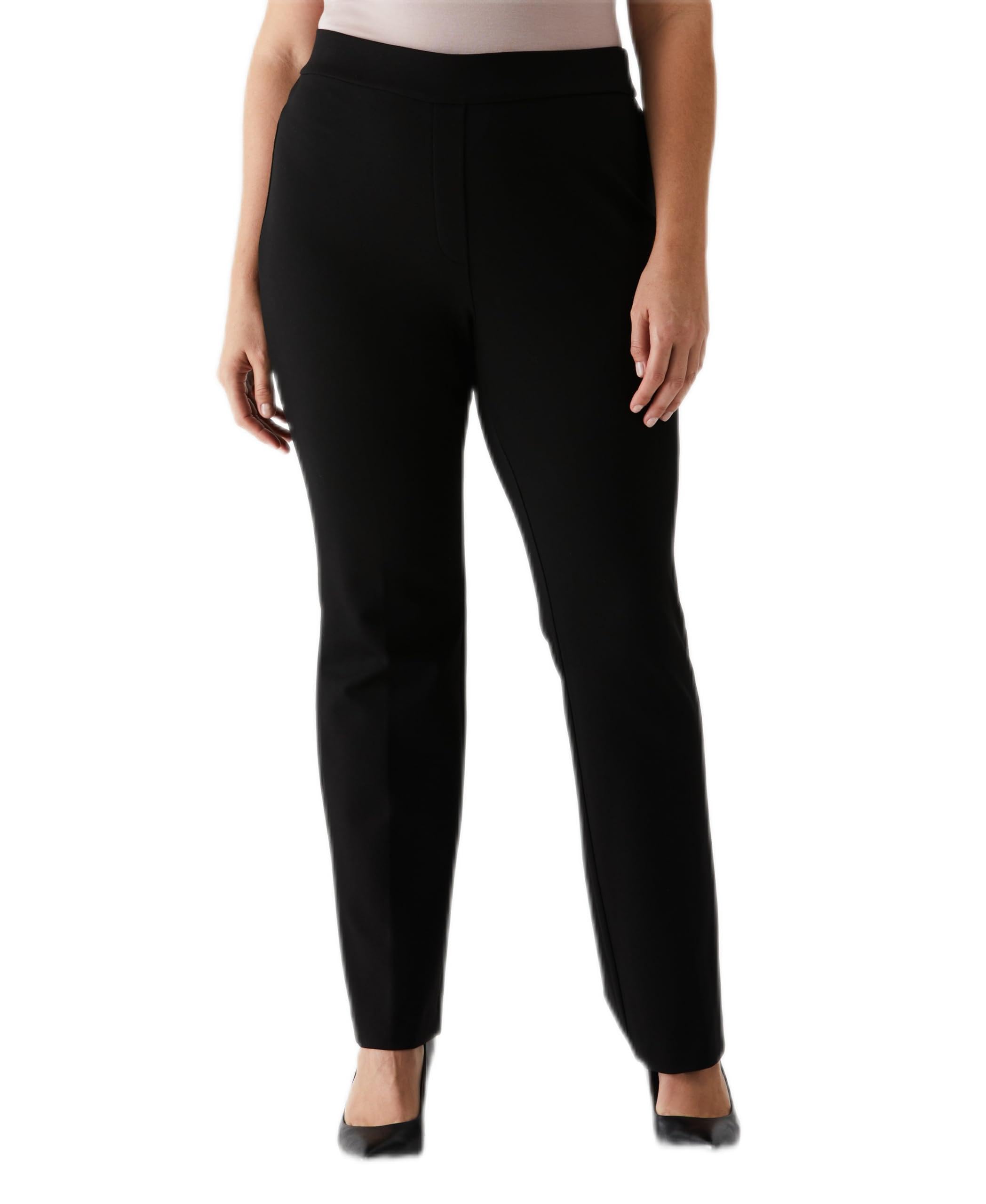 Rafaella Womens Plus Size Pull-on Bootcut Pants Stretch Fabric 32 Inseam Classic Fit Versatile Work Slacks