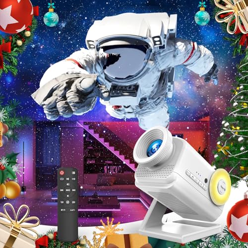 anysun Proiettore Galassia 3D, 60 Temi Dinamici Galassia e Nebulose, Altoparlante Bluetooth, Telecomando, Luce Aurora Notturna per Camera da Letto, Bambini, Adulti, Feste e Decorazione Casa (Bianco)