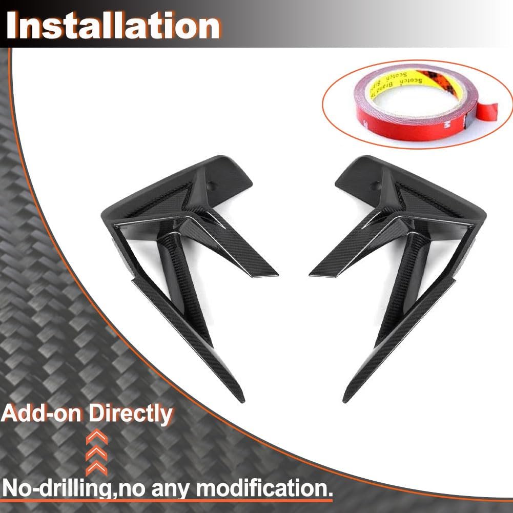 Dry Carbon Fiber Front Bumper Air Intake Splitters Guard Fins fits for BMW F97 X3M F98 X4M 2022-2023 Front Bumper Splitter Side Fins Factory Outlet