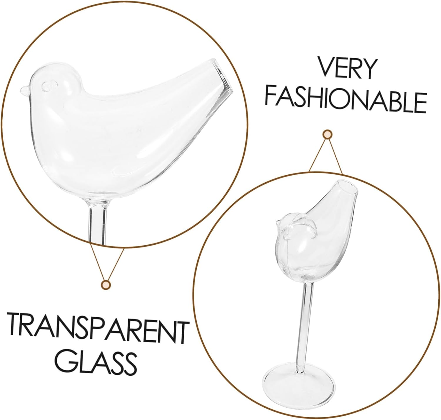 4pcs Creative Cocktail Cups Bird Design Smoking Glasses Tumbler Cups for Party Banquet Family Gathering