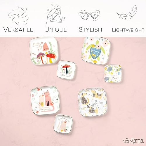 Miniatura 8 de Flora - Bandeja cuadrada para baratijas, grande, Live Happy