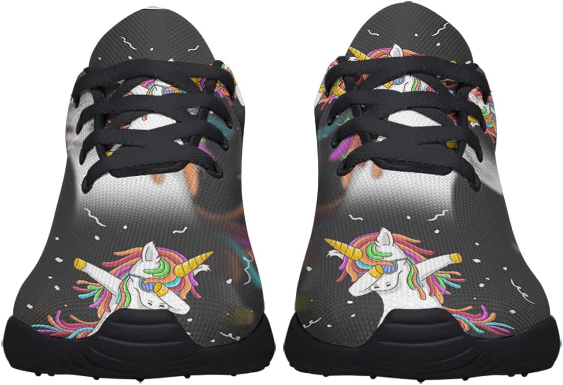 Unicorn Shoes for Women Tennis Running Shoes Cute Unicorn with Rainbow Sneakers Gifts for Girls Ladies