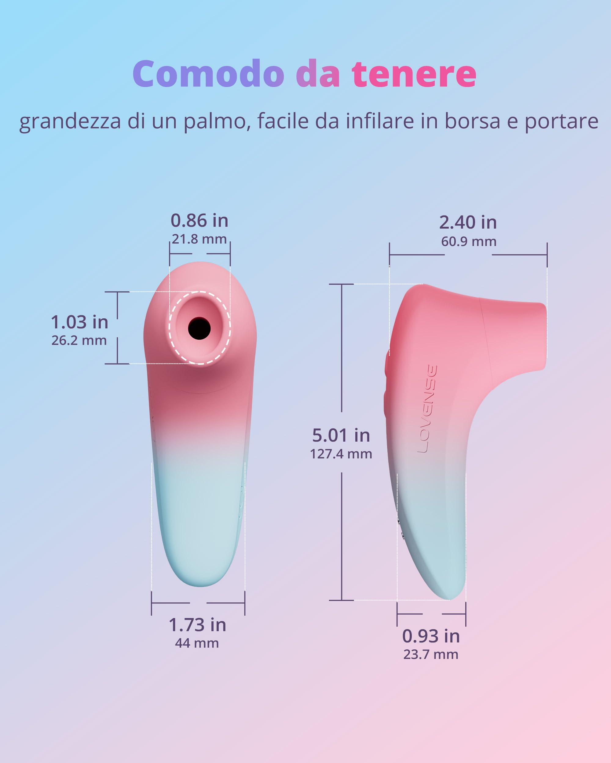 LOVENSE Tenera 2 PulseSense Vibratore a Succhiare, Stimolatore Clitorideo a Suzione Controllato tramite App, Vibratori per Clitoride e Capezzoli, Giocattoli Sessuali per Adulti