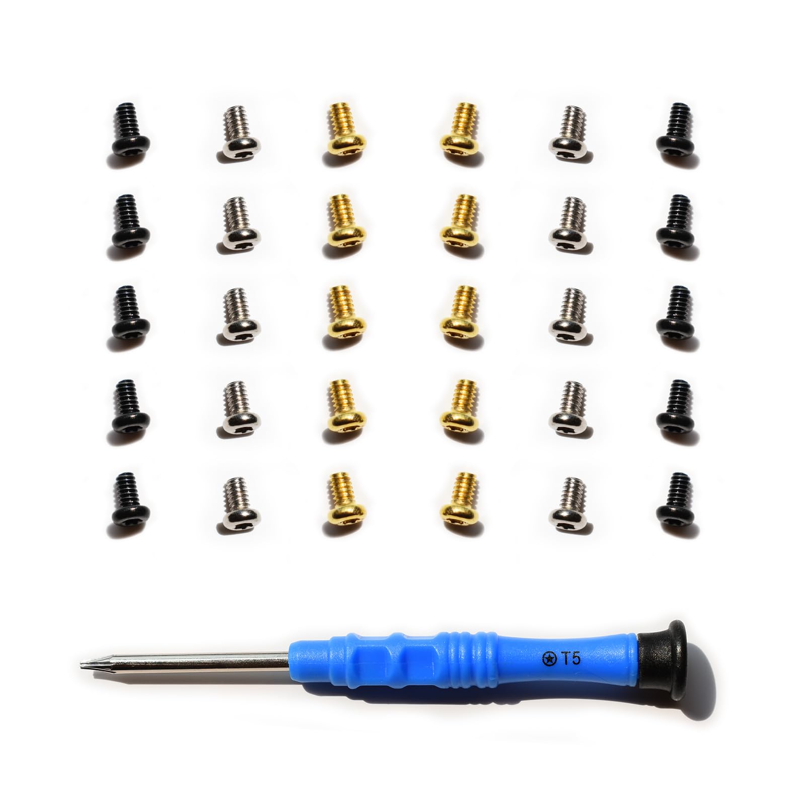 30PCS Studio 3 Headband Screws - Replacement Headband Screws for Beats Studio Pro/3/2/1 Headphones, 30 Screws (10 Black, 10 Silver, 10 Gold)